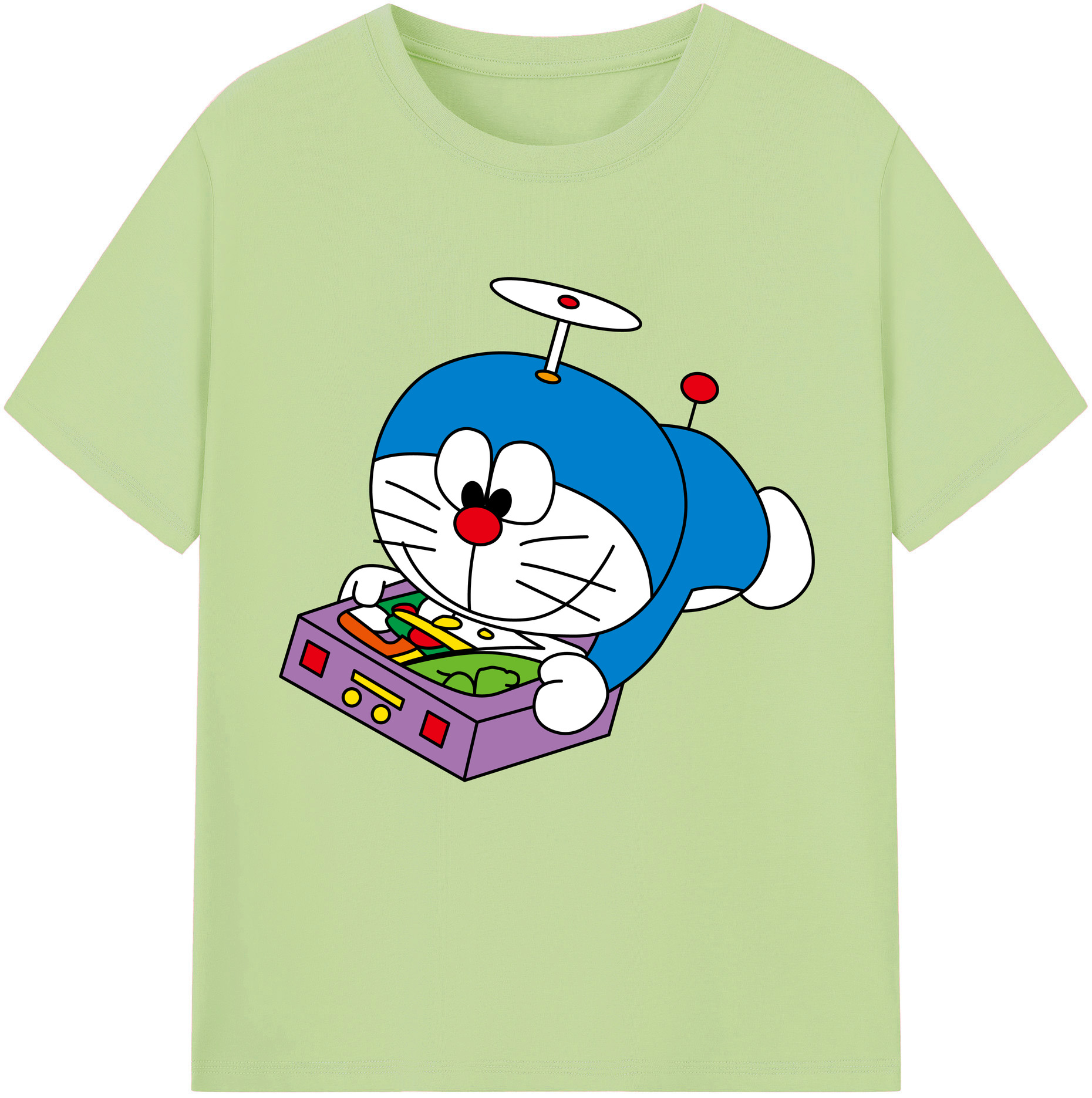 （画像用） ドラえもん Doraemon 綿100％半袖Tシャツ（フロントプリント）